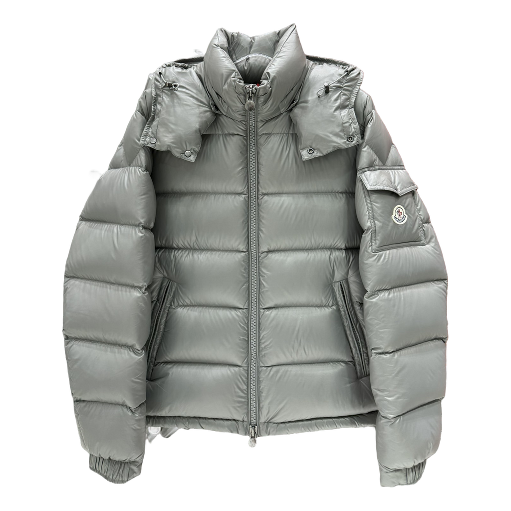 Moncler Maya Hooded Puffer Jacket – Gray