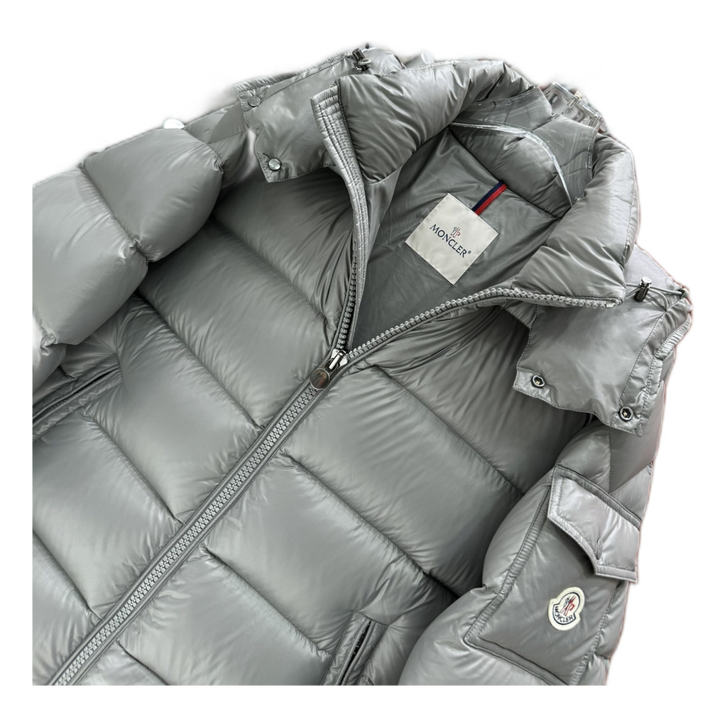 Moncler Maya Hooded Puffer Jacket – Gray
