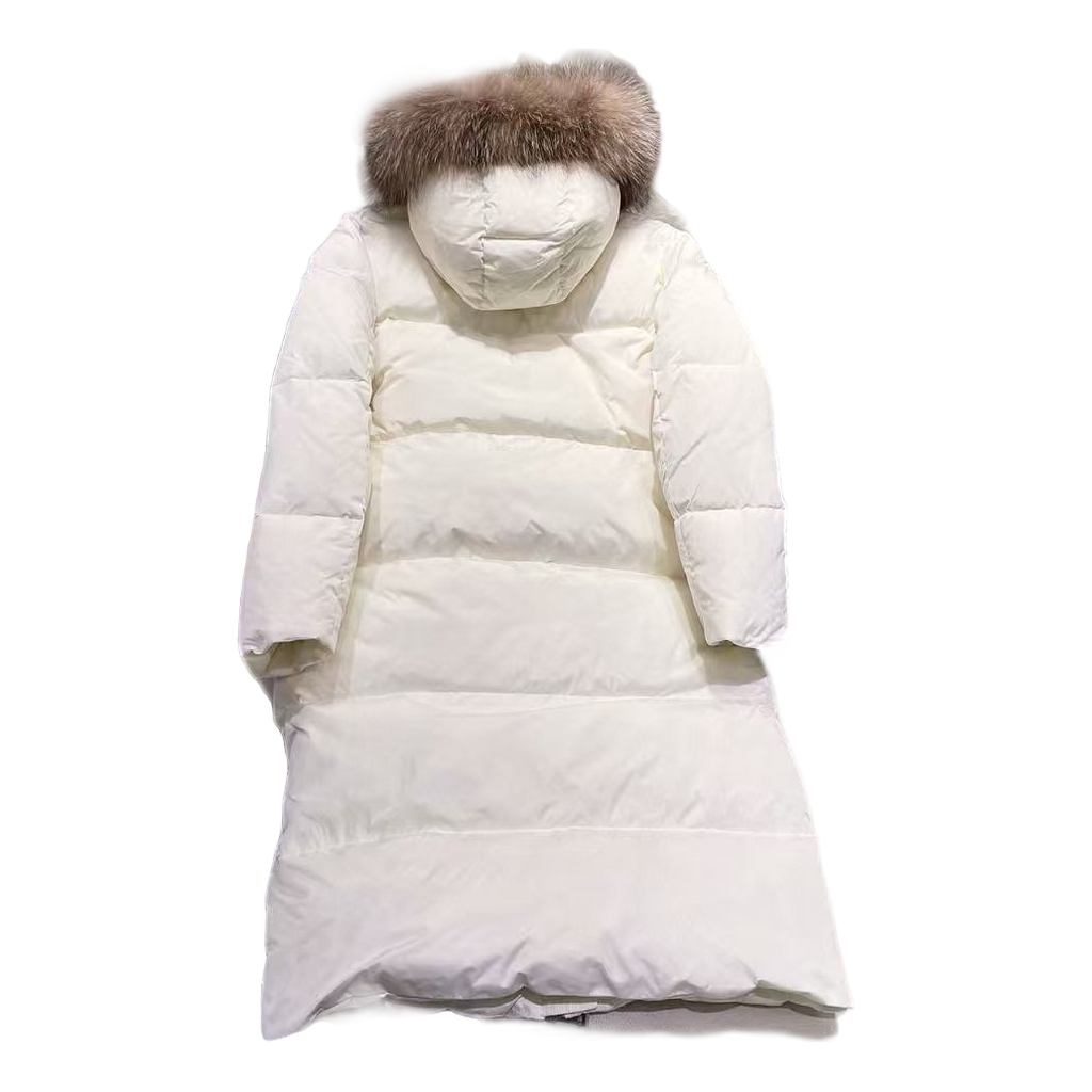 Moncler Marrionnier Long Puffer Coat – Ivory