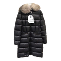 Moncler Four-Pocket Fur-Trim Hooded Long Puffer Coat – Black