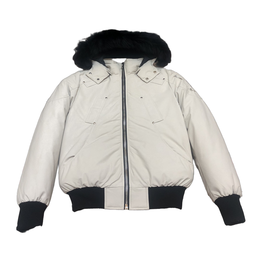 Moose Knuckles Men's Original Ballistic Shearling-Trim Bomber – Black