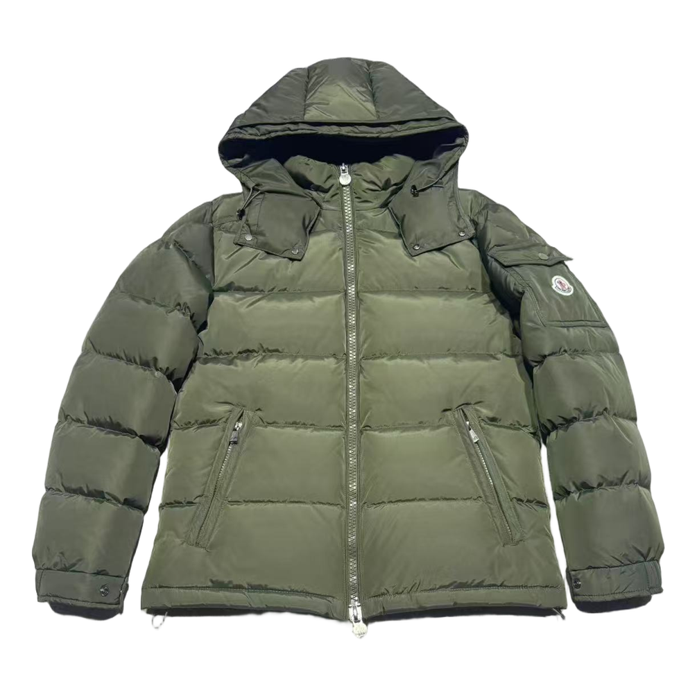 Moncler Maya Matte Hooded Puffer Jacket – Olive Green